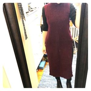 T by Alexander wang tunic maroon wool/cashmere L